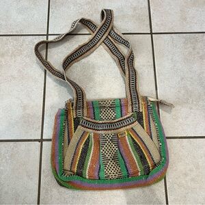 Artesanias Mr. Pinzon Multicolor Woven BOHO Shoulder Bag